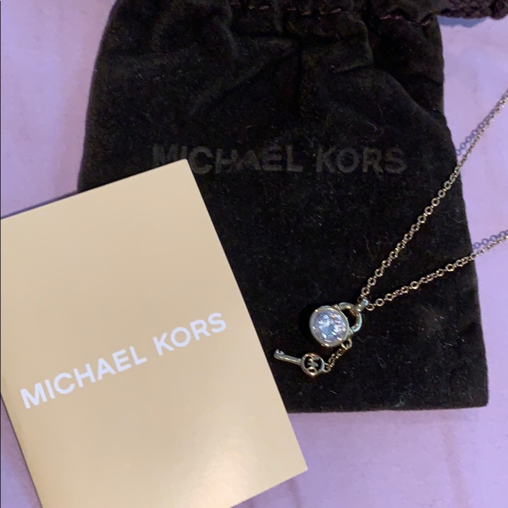 Michael kors lock and key necklace